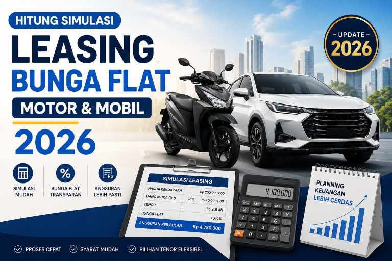 Hitung Simulasi Leasing Bunga Flat 2026: Rumus Motor, Mobil, Beda vs Efektif