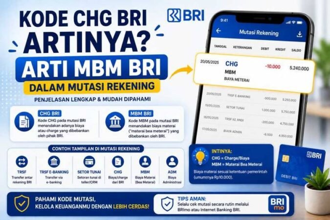 kode chg bri artinya, arti mbm bri