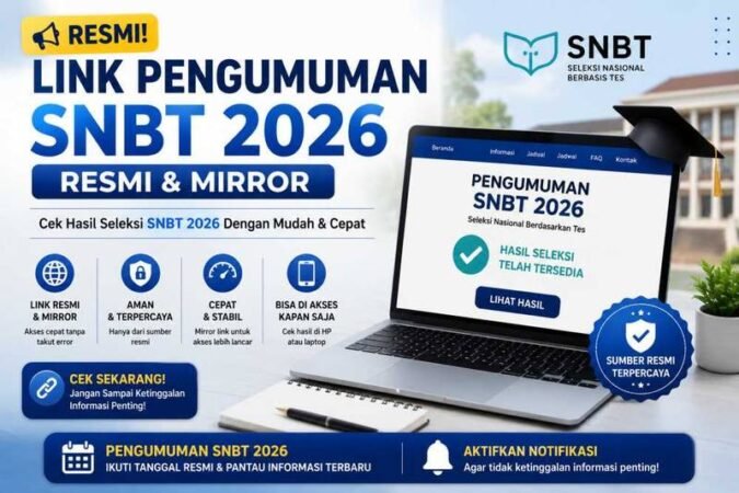 link pengumuman snbt 2026, pengumuman snbt 2026 resmi, link mirror snbt 2026