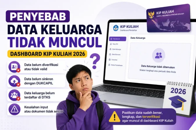 Penyebab Data Keluarga Tidak Muncul di Dashboard KIP Kuliah