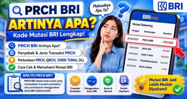 prch bri artinya, arti prch di mutasi bri
