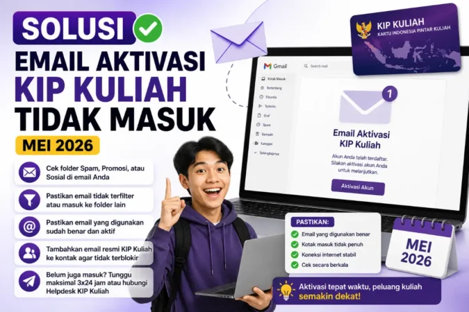 Solusi Email Aktivasi KIP Kuliah Tidak Masuk (Update Mei 2026)