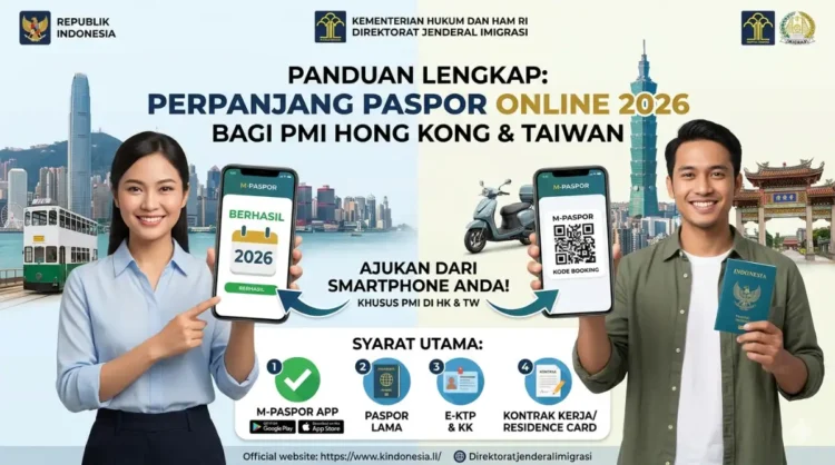 Syarat Terbaru Perpanjang Paspor Online 2026 untuk PMI di Hong Kong & Taiwan