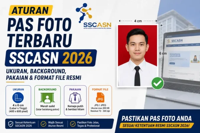 Aturan Pas Foto Terbaru SSCASN 2026: Ukuran, Background, Pakaian & Format File Resmi