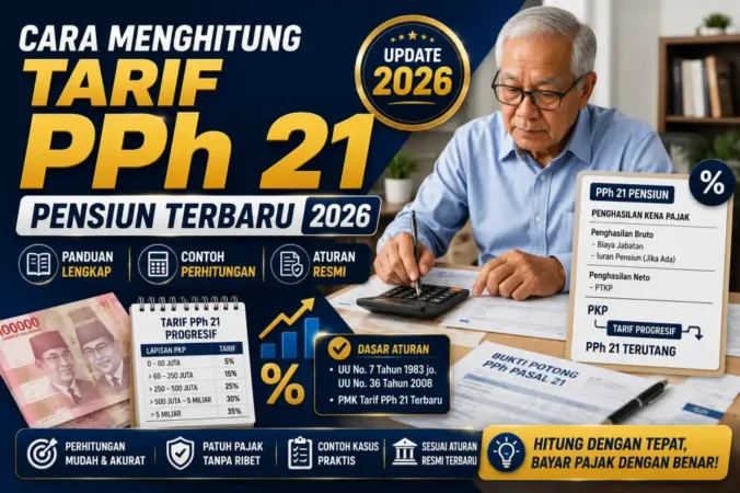 Cara Menghitung Tarif PPh 21 Pensiun Terbaru 2026: Panduan Lengkap, Contoh & Aturan Resmi