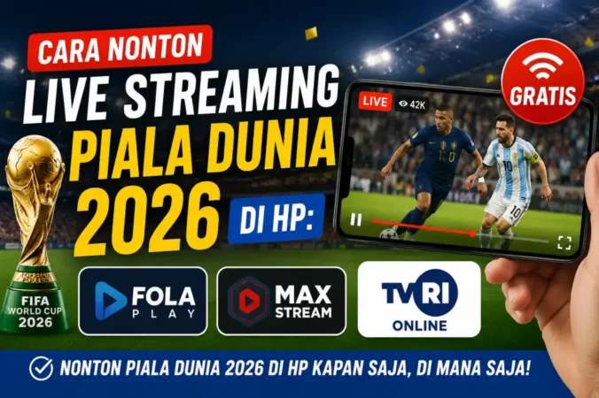 Cara Nonton Live Streaming Piala Dunia 2026 di HP: Fola Play, MAXstream & TVRI Online Gratis