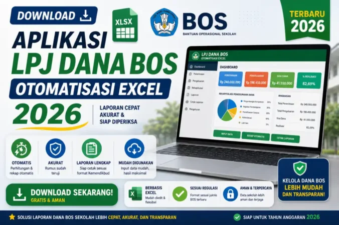 Download Aplikasi LPJ Dana BOS Otomatisasi Excel 2026