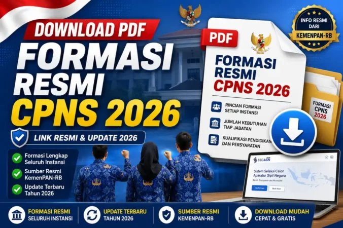Download PDF Formasi Resmi CPNS 2026 [Nama Instansi/Daerah]: Link BKN & Cara Cek