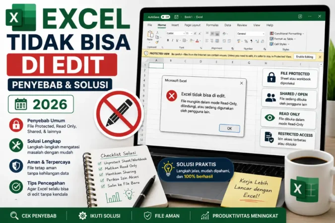 Excel Tidak Bisa Di Edit: Penyebab & Solusi 2026