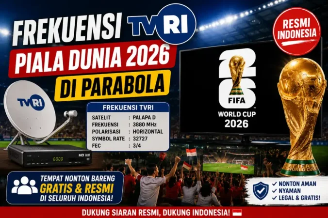 Frekuensi TVRI Piala Dunia 2026 di Parabola + Tempat Nonton Bareng Gratis Resmi Indonesia