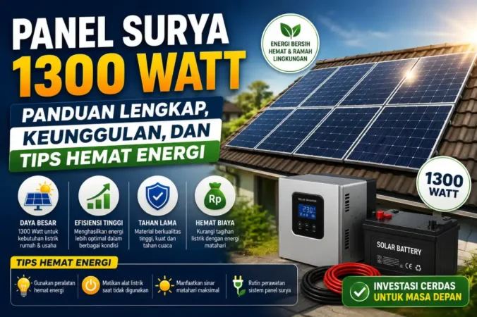 harga panel surya 1300 watt