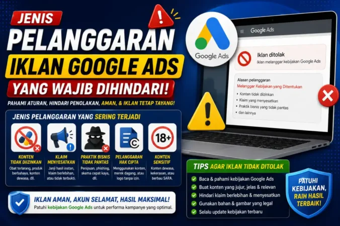 Jenis Pelanggaran Iklan Google Ads yang Wajib Dihindari