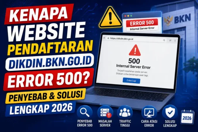 Kenapa Website Pendaftaran Dikdin.bkn.go.id Error 500? Penyebab & Solusi Lengkap 2026