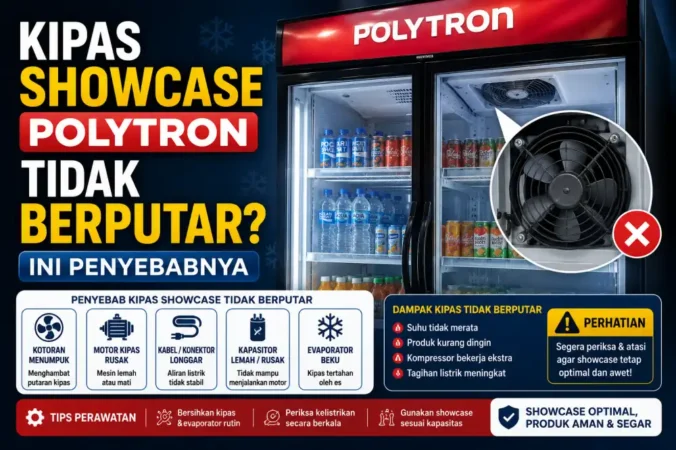 Kipas Showcase Polytron Tidak Berputar? Ini Penyebabnya