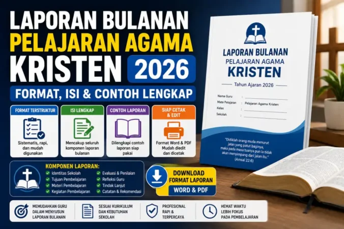 Laporan Bulanan Pelajaran Agama Kristen: Format, Isi & Contoh Lengkap 2026