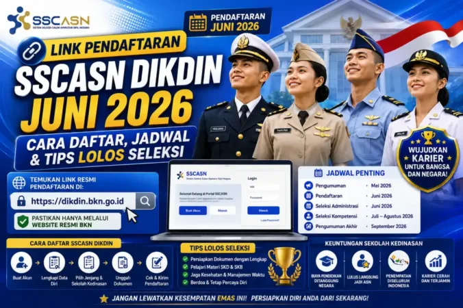 Link Pendaftaran SSCASN Dikdin Juni 2026: Cara Daftar, Jadwal & Tips Lolos Seleksi