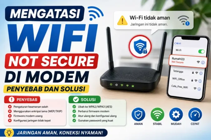 Mengatasi WiFi Not Secure di Modem, Penyebab dan Solusi