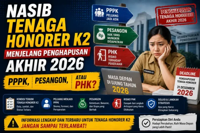 Nasib Tenaga Honorer K2 Menjelang Penghapusan Akhir 2026: PPPK, Pesangon, Atau PHK?