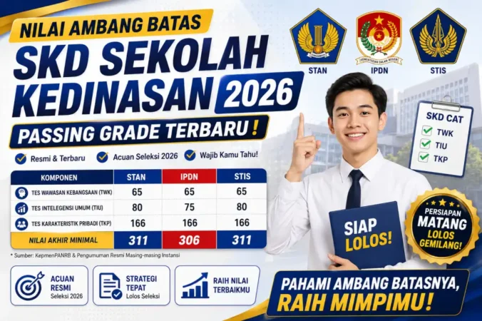 Nilai Ambang Batas SKD Sekolah Kedinasan 2026: Passing Grade STAN, IPDN, STIS Terbaru
