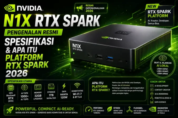 Nvidia N1X RTX Spark: Pengenalan Resmi, Spesifikasi & Apa Itu Platform RTX Spark 2026