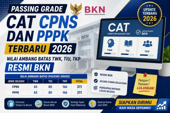 Passing Grade CAT CPNS dan PPPK Terbaru 2026: Nilai Ambang Batas TWK TIU TKP Resmi BKN