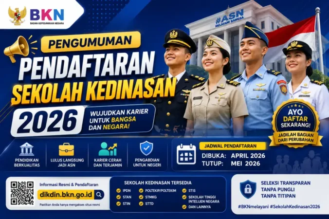 Pengumuman Pendaftaran Sekolah Kedinasan 2026 BKN: Jadwal, Link, Syarat & Kuota Lengkap