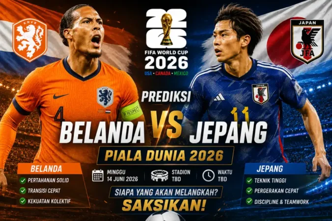 Prediksi Belanda vs Jepang Piala Dunia 2026