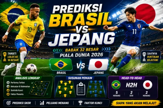 Prediksi Brasil vs Jepang Babak 32 Besar Piala Dunia 2026: Analisis Lengkap, Susunan Pemain, dan Head-to-Head