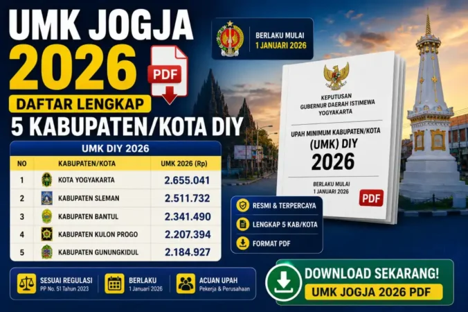 SK UMK Jatim 2026 PDF: Daftar Lengkap 38 Kabupaten/Kota