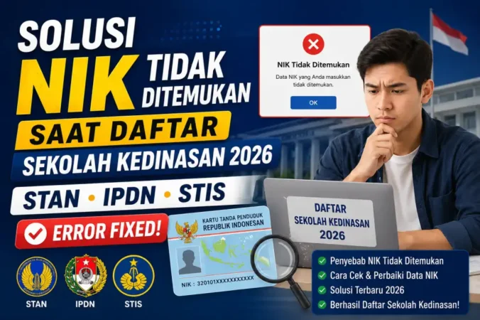 Solusi NIK Tidak Ditemukan Saat Daftar Sekolah Kedinasan 2026: STAN IPDN STIS Error Fixed