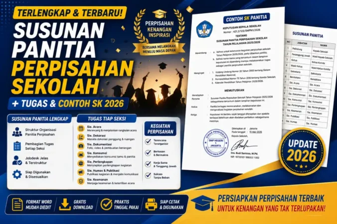 Susunan Panitia Perpisahan Sekolah + Tugas & Contoh SK 2026