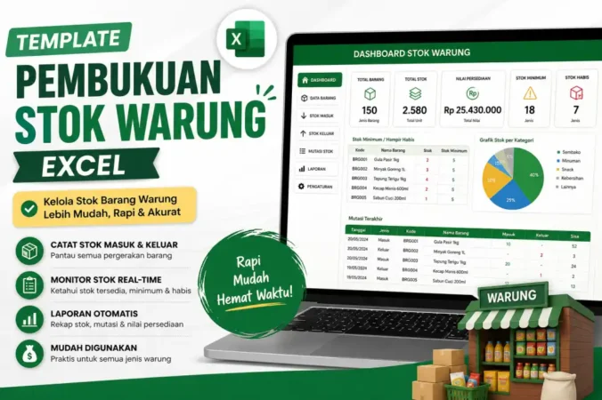Template Pembukuan Stok Warung Excel