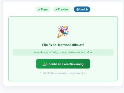 Hitung Masa Kerja Karyawan Otomatis dengan Excel
