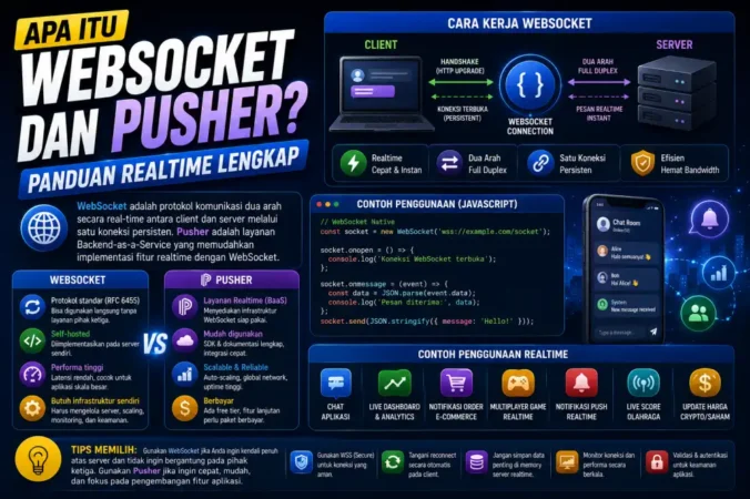 Apa Itu WebSocket dan Pusher? Panduan Realtime
