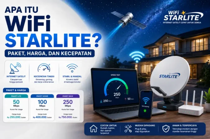 Apa Itu WiFi Starlite? Paket, Harga, dan Kecepatan