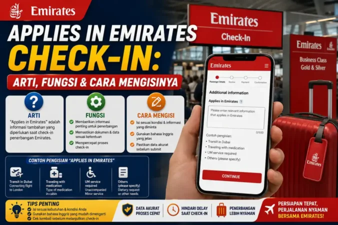 Applies In Emirates Check-In: Arti, Fungsi & Cara Mengisinya