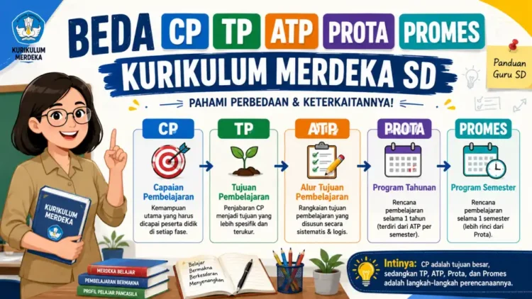 Beda CP, TP, ATP, Prota, Promes Kurikulum Merdeka SD