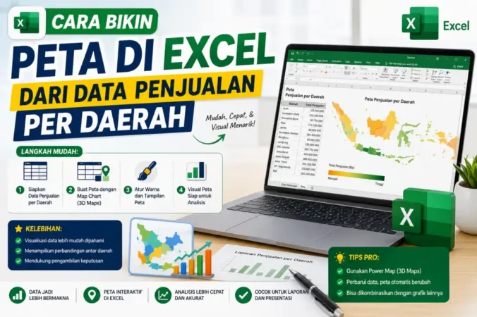 Cara Bikin Peta di Excel dari Data Penjualan per Daerah