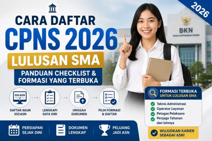 Cara Daftar CPNS 2026 Lulusan SMA: Panduan Checklist & Formasi yang Terbuka