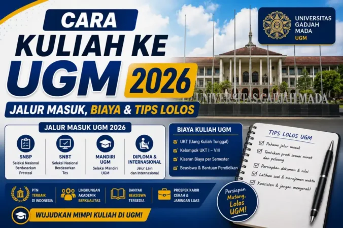 Cara Kuliah ke UGM 2026: Jalur Masuk, Biaya & Tips Lolos