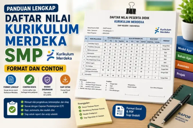 Daftar Nilai Kurikulum Merdeka SMP: Format dan Contoh