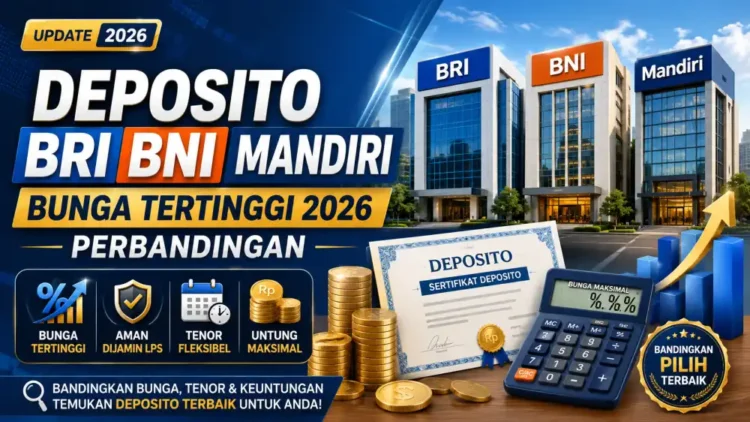Deposito BRI BNI Mandiri Bunga Tertinggi 2026: Perbandingan