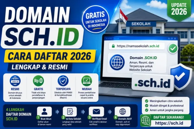Domain Sch.id Gratis: Cara Daftar 2026 Lengkap & Resmi