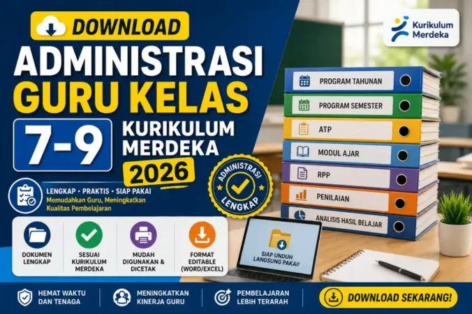 Download Administrasi Guru Kelas 7-9 Kurikulum Merdeka 2026