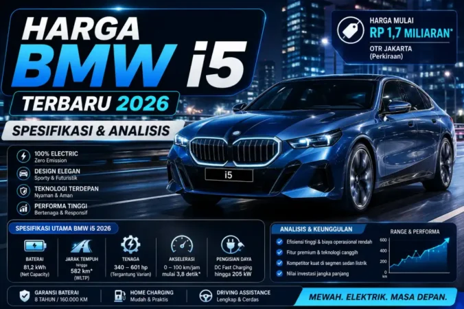Harga BMW i5 Terbaru 2026: Spesifikasi dan Analisis