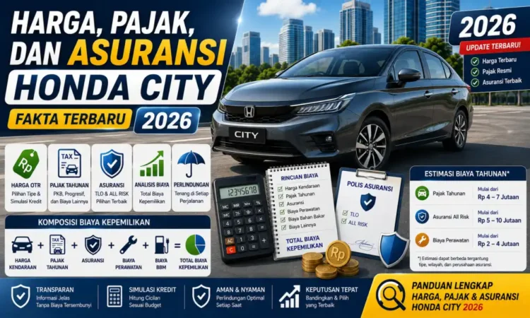 Harga, Pajak, dan Asuransi Honda City: Fakta Terbaru 2026