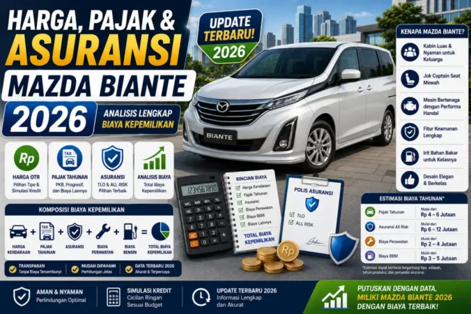 Harga, Pajak & Asuransi Mazda Biante 2026