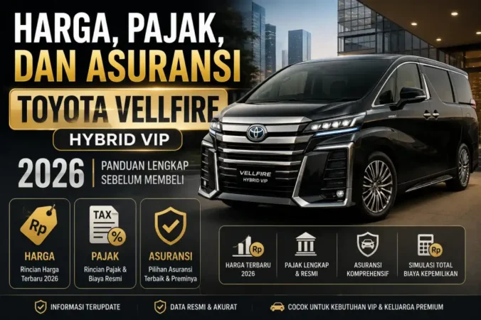 Harga, Pajak, dan Asuransi Toyota Vellfire Hybrid VIP 2026