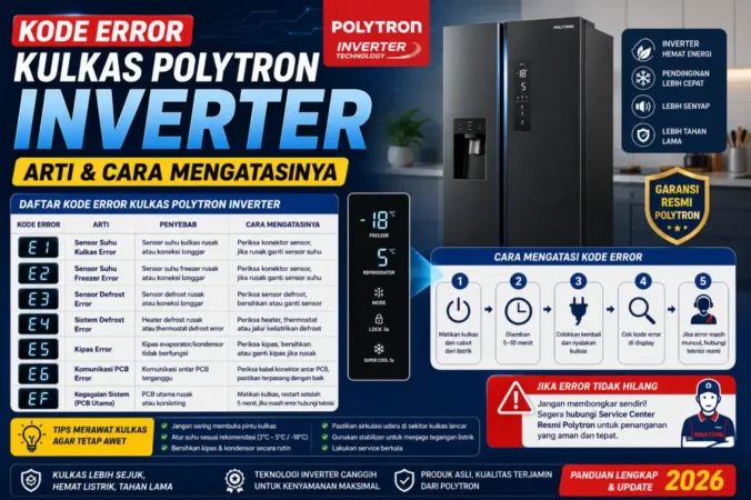 Kode Error Kulkas Polytron Inverter: Arti & Cara Mengatasinya