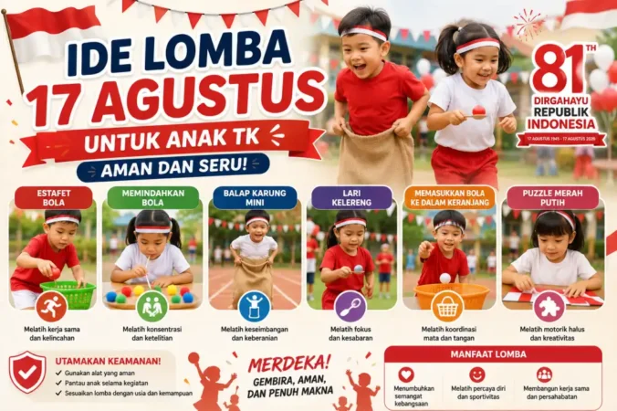 Ide Lomba 17 Agustus untuk Anak TK yang Aman dan Seru